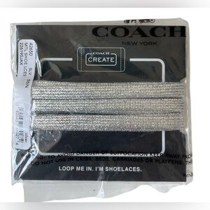 Coach Silver Metallic Shoelaces